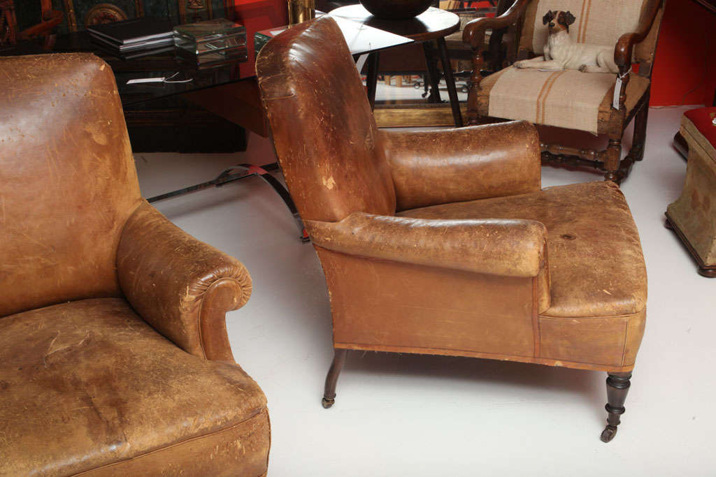 Pair of French Leather Chairs 2
