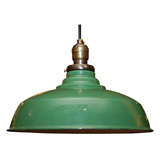 Green and White Enamel Fixture
