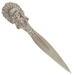 Sterling Silver Indian Chief Letter Opener