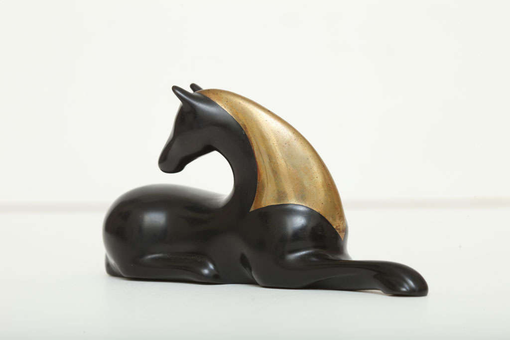 American Loet Vanderveen Bronze Horse Sculpture