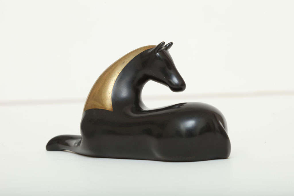 20th Century Loet Vanderveen Bronze Horse Sculpture