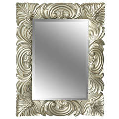 Vintage Italian Silver Gilded Mirror