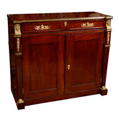 A Fine Regency Bronze Mounted and Brass Inlaid Credenza