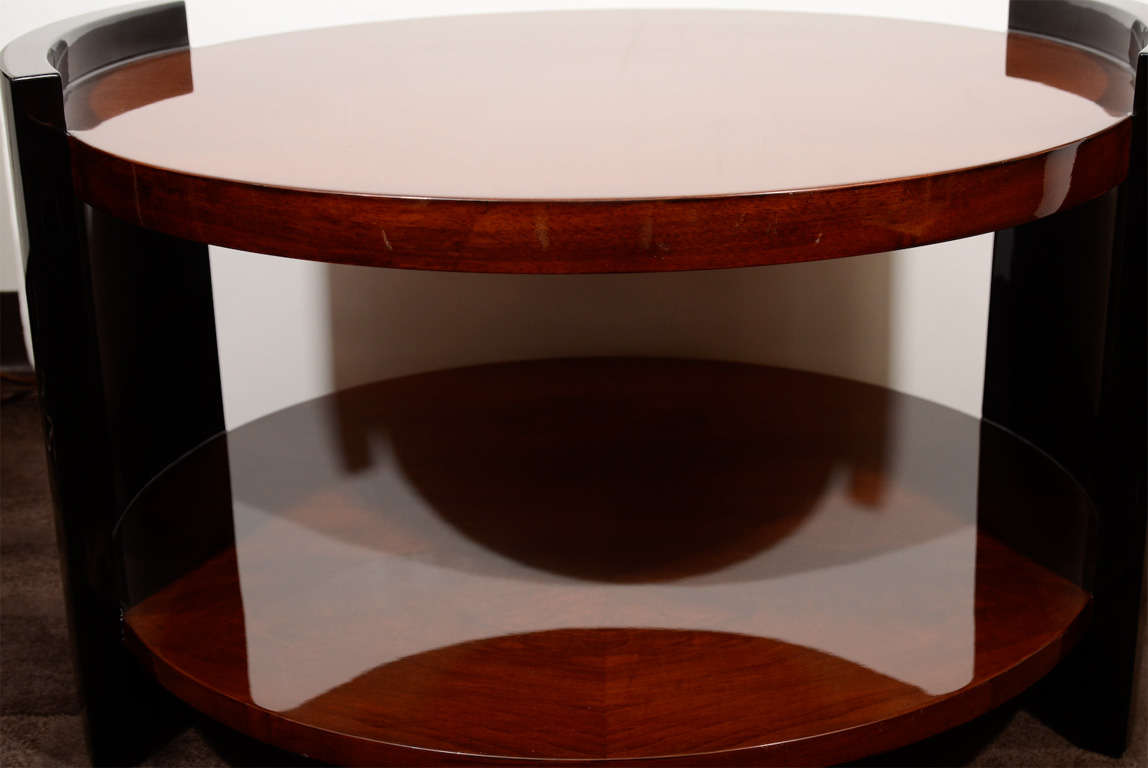 1930's Art Deco Two Tier Round Occasional or Cocktail Table 2