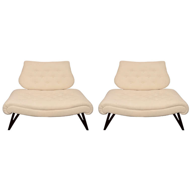 Pair of 1940's Hollywood Settees Designed by Grosfeld House