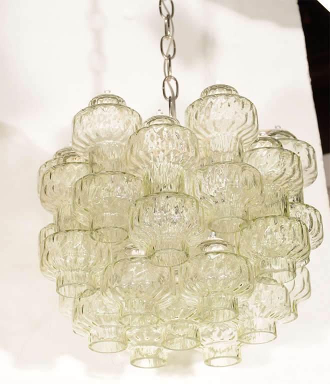 Modernist Polyhedral Glass Chandelier by Carlo Scarpa for Venini In Excellent Condition In New York, NY