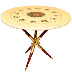 Zodiac design side table by Piero Fornasetti