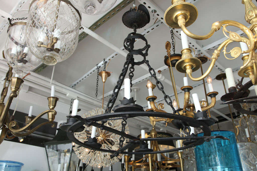 Iron Chandelier With Interesting Details