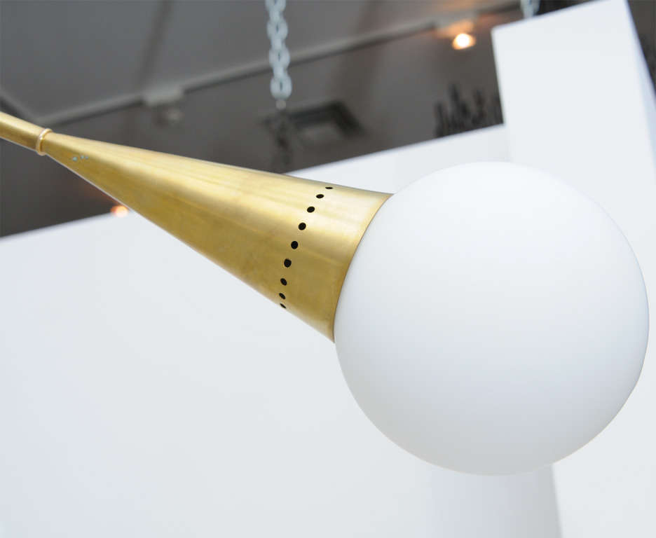 Italian Gigantic Vintage Sputnik Light Fixture Attributed to Stilnovo
