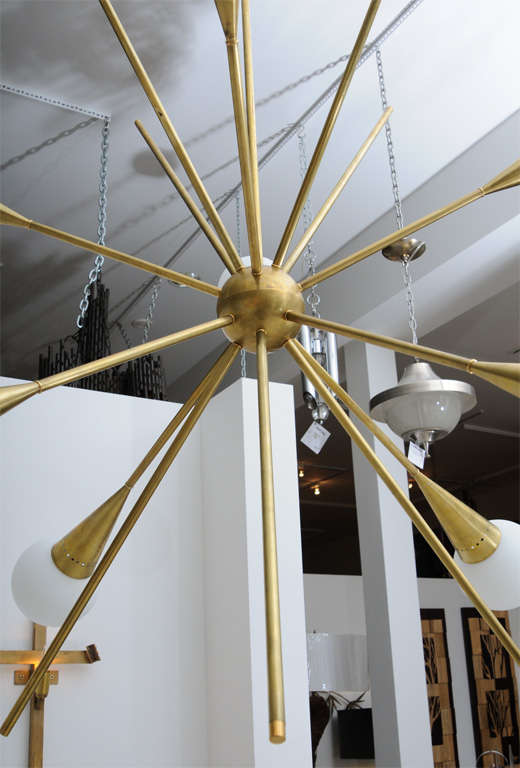 Gigantic Vintage Sputnik Light Fixture Attributed to Stilnovo 4