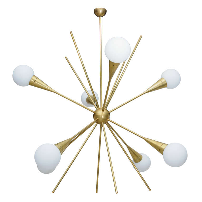 Gigantic Vintage Sputnik Light Fixture Attributed to Stilnovo