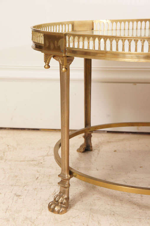 Galleried 3-Part Mirrored Bronze Low Table 1