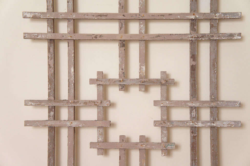 Mid-20th Century Graphic Rustic Trellis