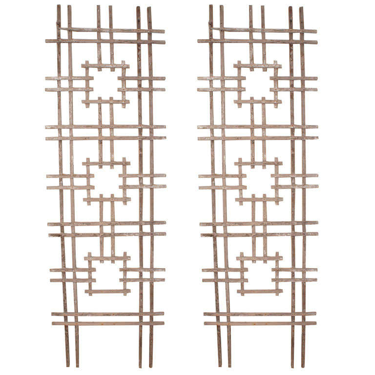 Graphic Rustic Trellis at 1stDibs