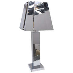 Sculptural 1970s Curtis Jere, Chrome Tall Table Lamp 7