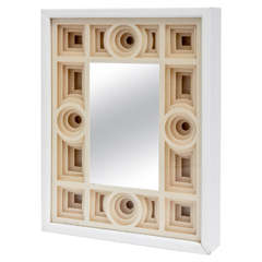 Jack Eisner Geometric Three-Dimensional Sculptural Mirror