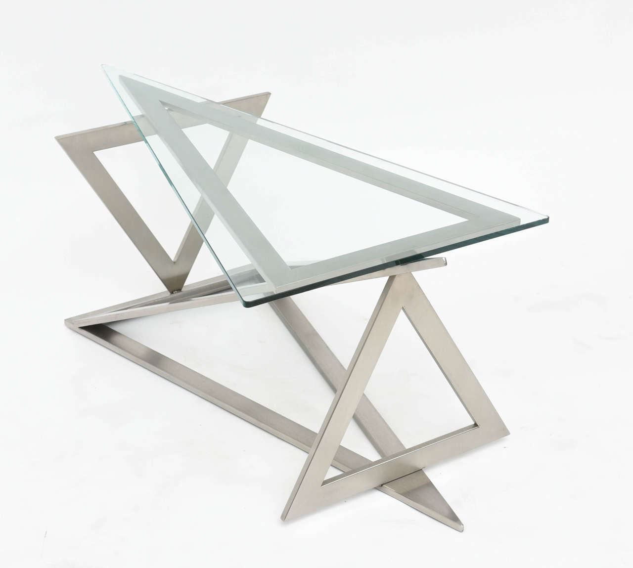 metal glass table