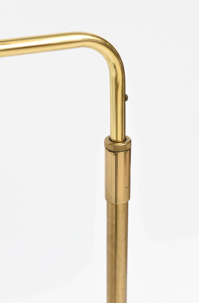 Pair of Brass Adjustable Pharmacy Floor Lamps in the Style of Cedric Hartman 1