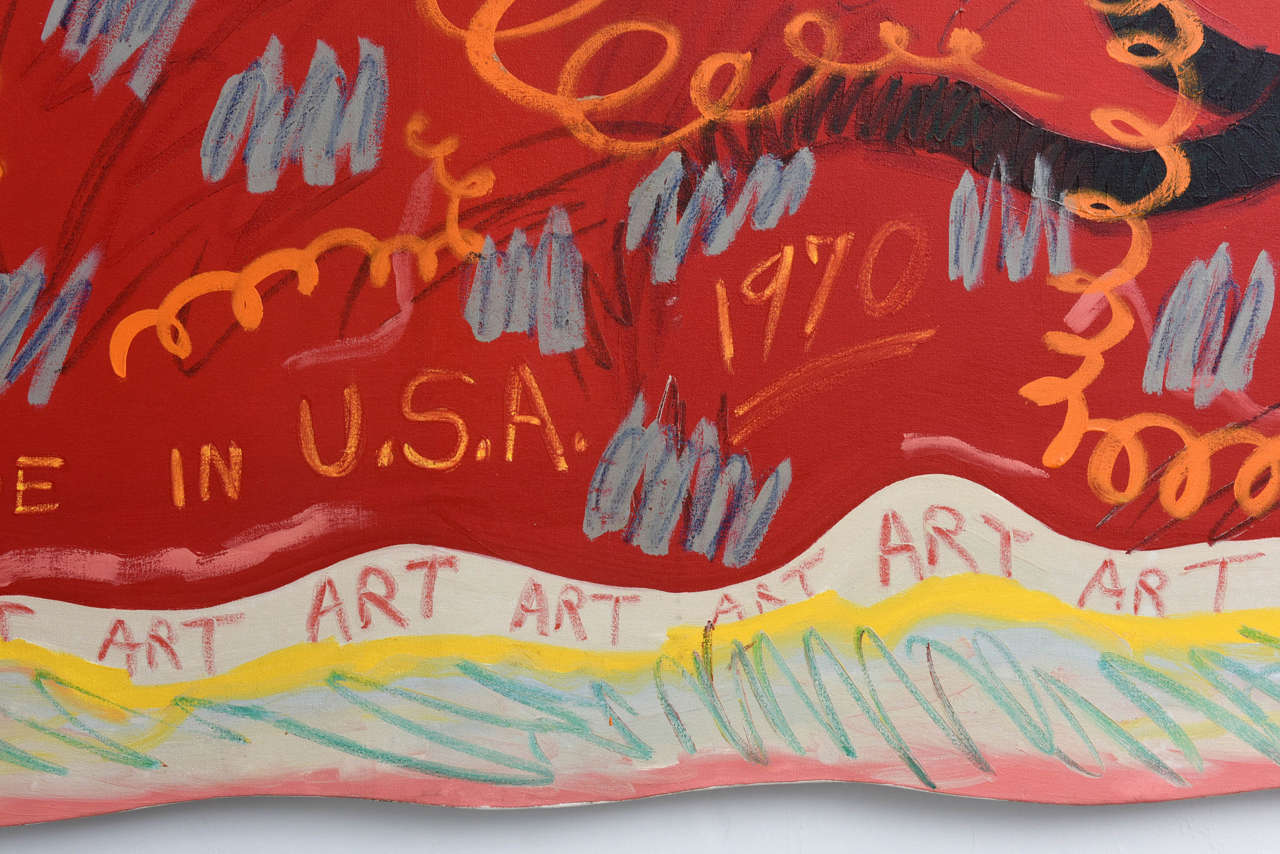 Expressionist Important and Monumental Size American Acrylic on Canvas, John Tweddle, 1970