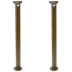 Pair of French Modern Bronzed Metal Torcheres 9