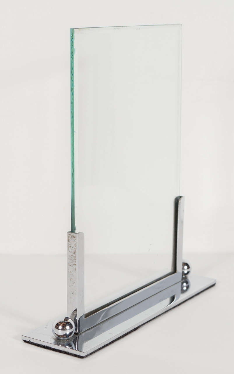 Art Deco Machine Age Picture Frame with Circular Details