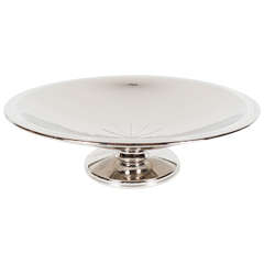 Mid-Century Modernist Footed Bowl by Tommi Parzinger for Dorlyn Silversmiths