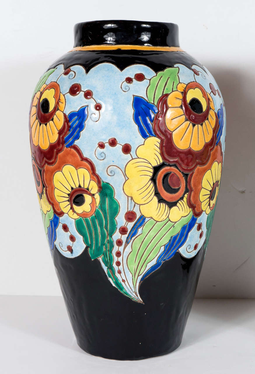 hand painted ceramic vases
