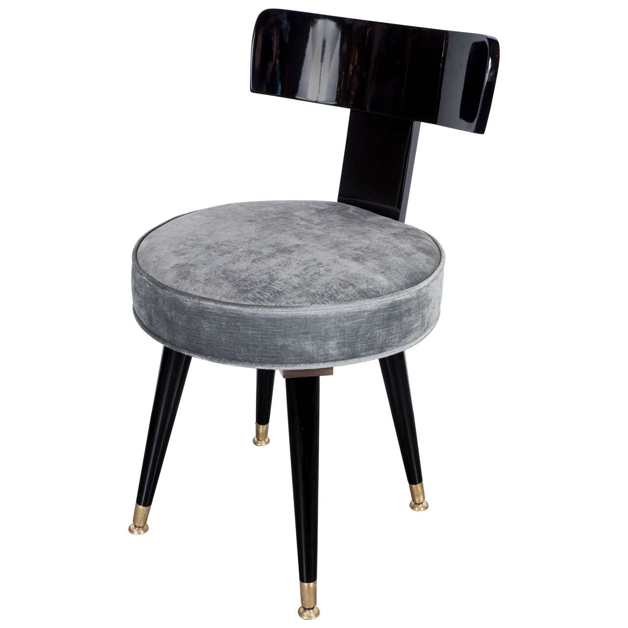 Mid-Century Modernist Klismos Back Swivel Stool in The Manner of William Haines