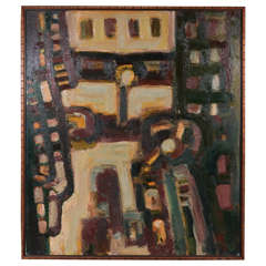 Modernist Oil On Canvas by Guy Goodwin "Street Boxology"