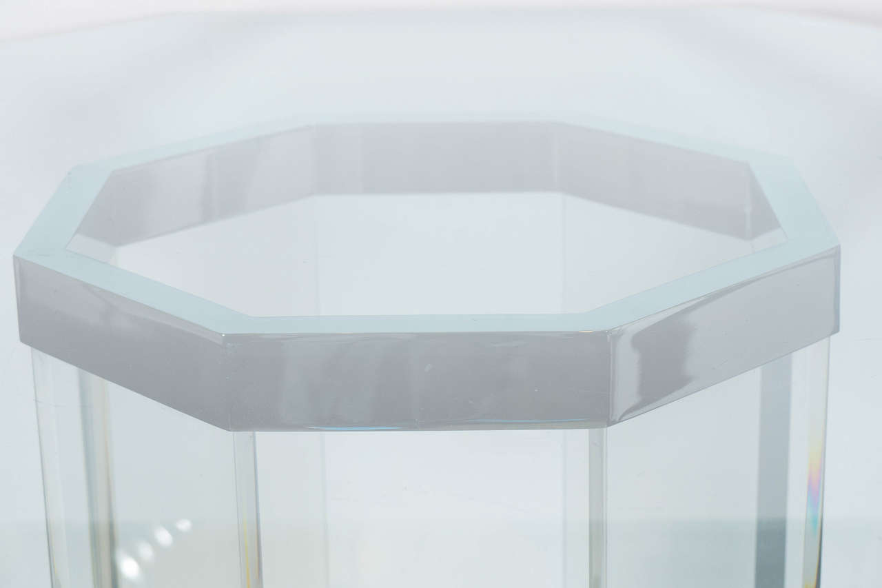 octagon glass dining table