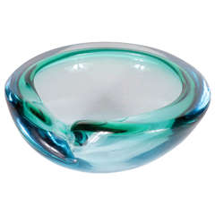 Stunning Mid-Century Modernist Hand Blown Murano Glass Bowl