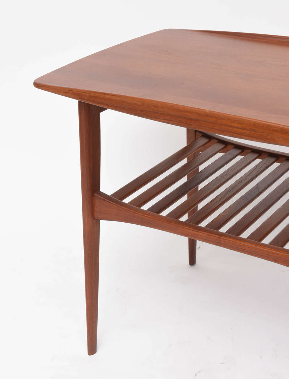 Danish Pair of Teak End Tables by Tove and Edward Kindt-Larsen for John Stuart