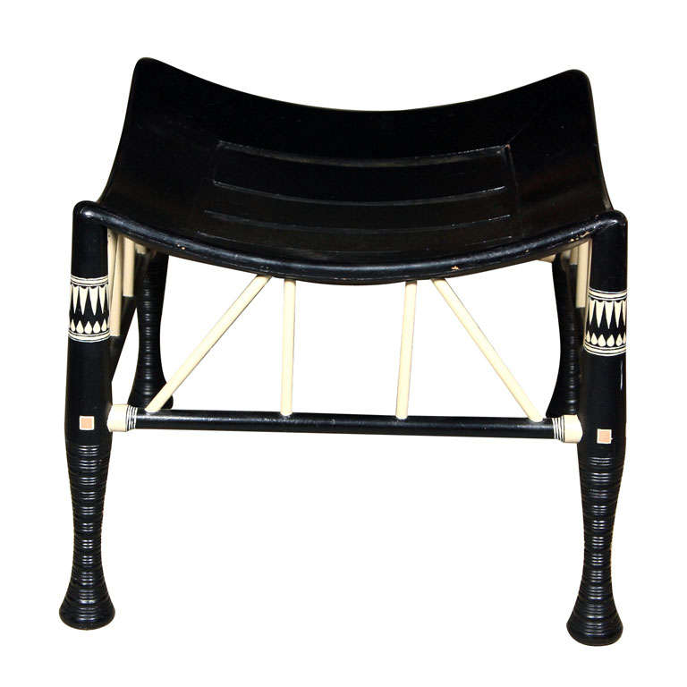 Egyptian Style Stool For Sale