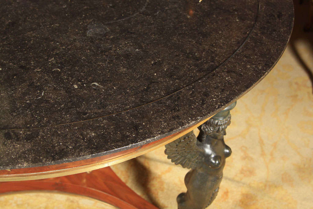 French Marble-Top Gueridon Table For Sale 3