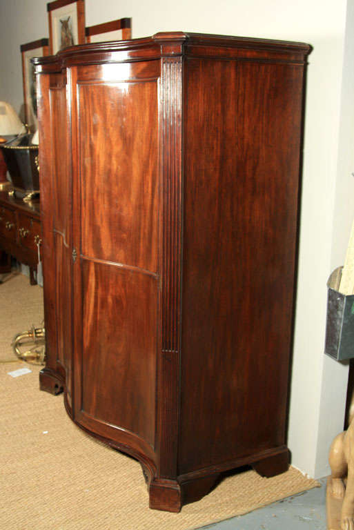 English Serpentine Front Clothes Press For Sale 6