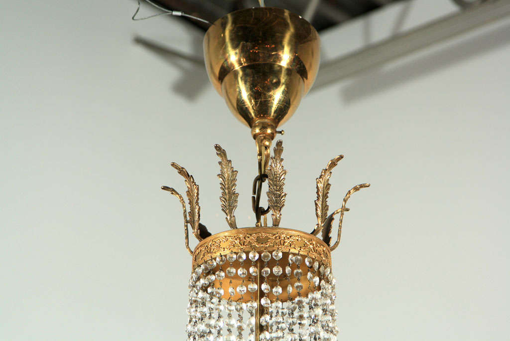 Pair of French Beaded Chandeliers For Sale 2