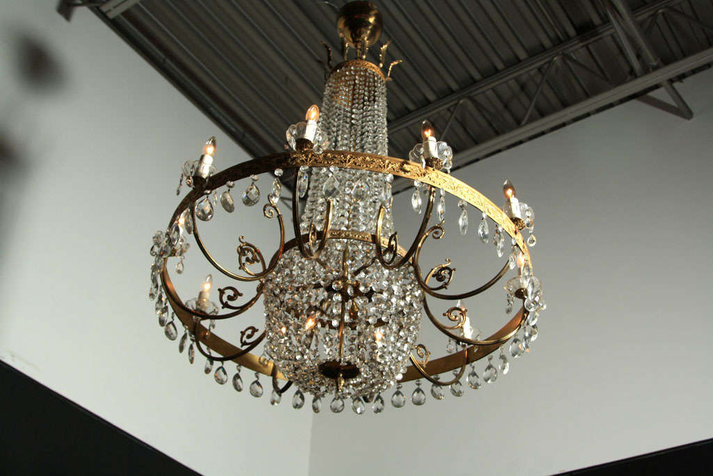 Pair of French Beaded Chandeliers For Sale 3
