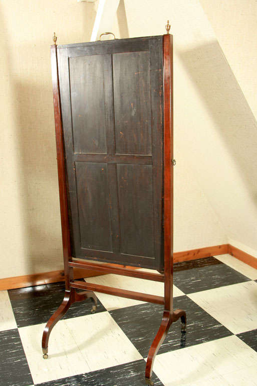 English Regency Mahogany Cheval Mirror For Sale 4