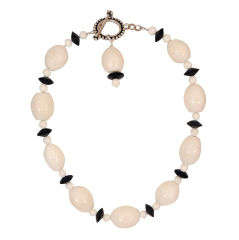 White Coral and Onyx Necklace