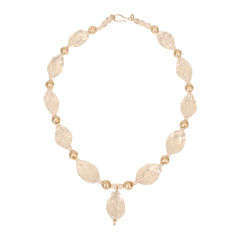 Rock Crystal 
Silver Necklace with Center Drop