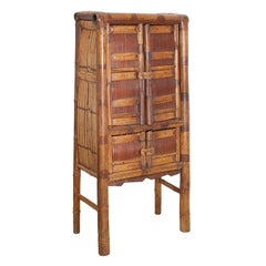 Chinese Bamboo Cabinet, 19th C