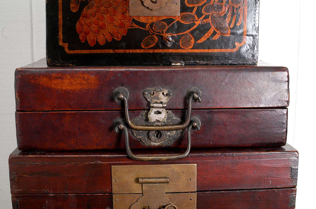 Group of Chinese Document Boxes 1