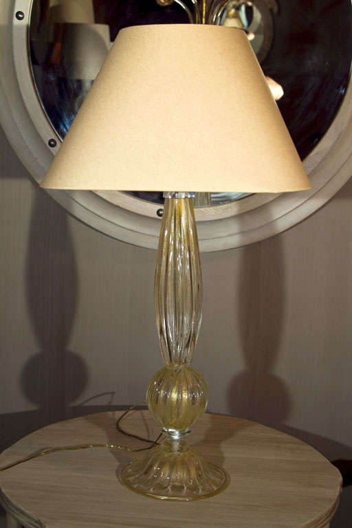 1940's Italian Murano Glass Table Lamp