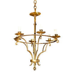 Vintage 1940's Spanish Gilt Chandelier