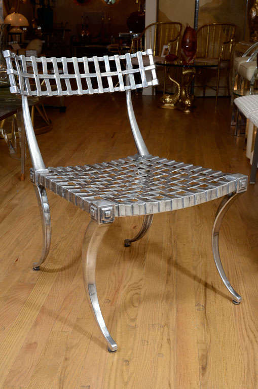 Aluminum crosshatch chairs