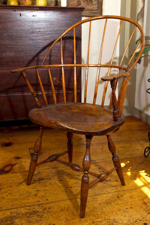 Straightforward & Sensibly  American  18th c. Sackback Windsor