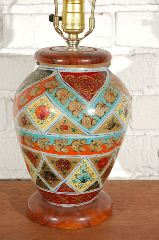 Wood Camel Skin Lamp
