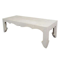 Jean Michel Frank Style Shagreen Cocktail Table 9