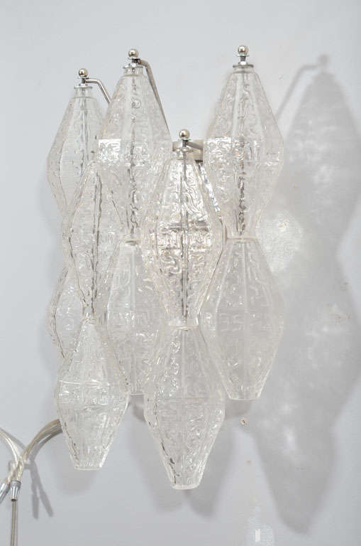 Glass Venini Polyhedron Wall Sconces