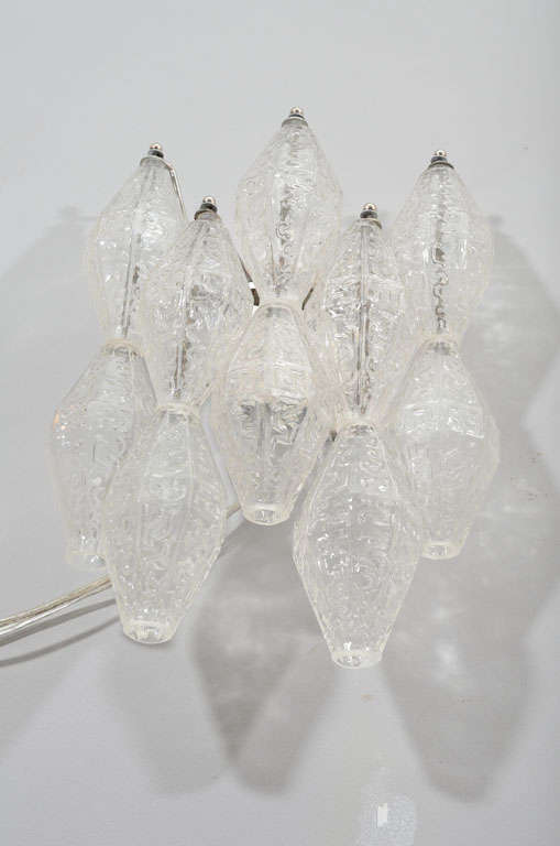 20th Century Venini Polyhedron Wall Sconces